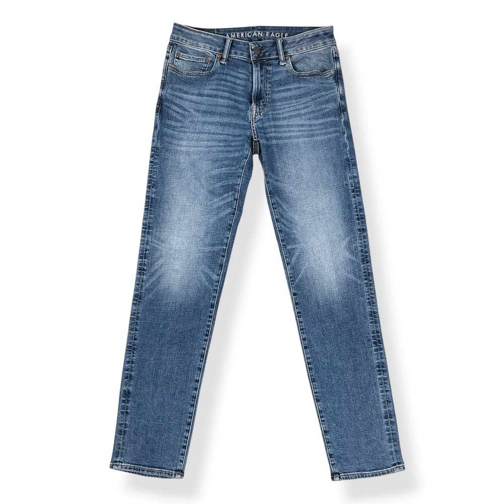 American Eagle Jeans Men 30x34 (ACTUAL 30x32.5) Blue Airflex+ Slim‎ Straight